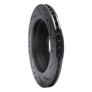 Ford Contour Brake Rotor (1) - Rear Left - R1 Concepts - Drilled & Slotted - Black - `95-`04